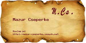 Mazur Cseperke névjegykártya